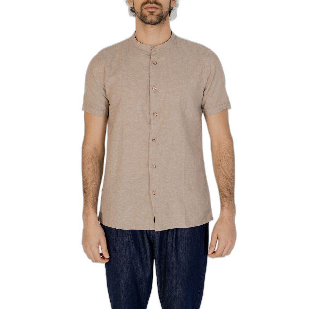 Hamaki-Ho Beige Linen Shirt - Hilstor