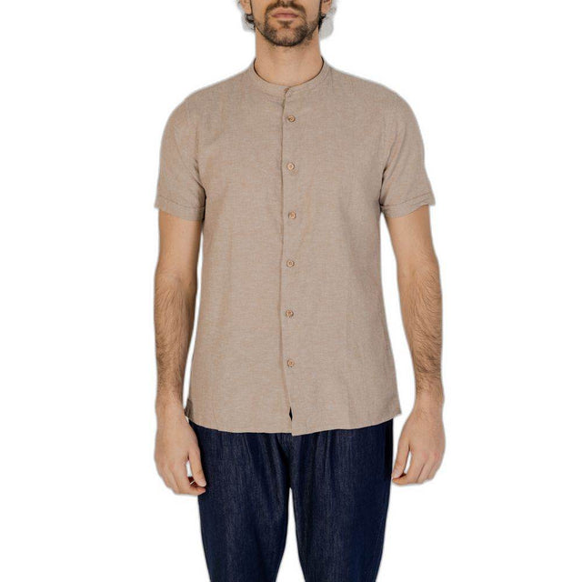 Hamaki-Ho Beige Linen Shirt - Hilstor