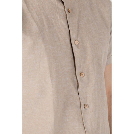 Hamaki-Ho Beige Linen Shirt - Hilstor