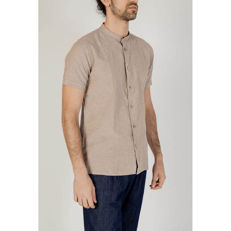 Hamaki-Ho Beige Linen Shirt - Hilstor