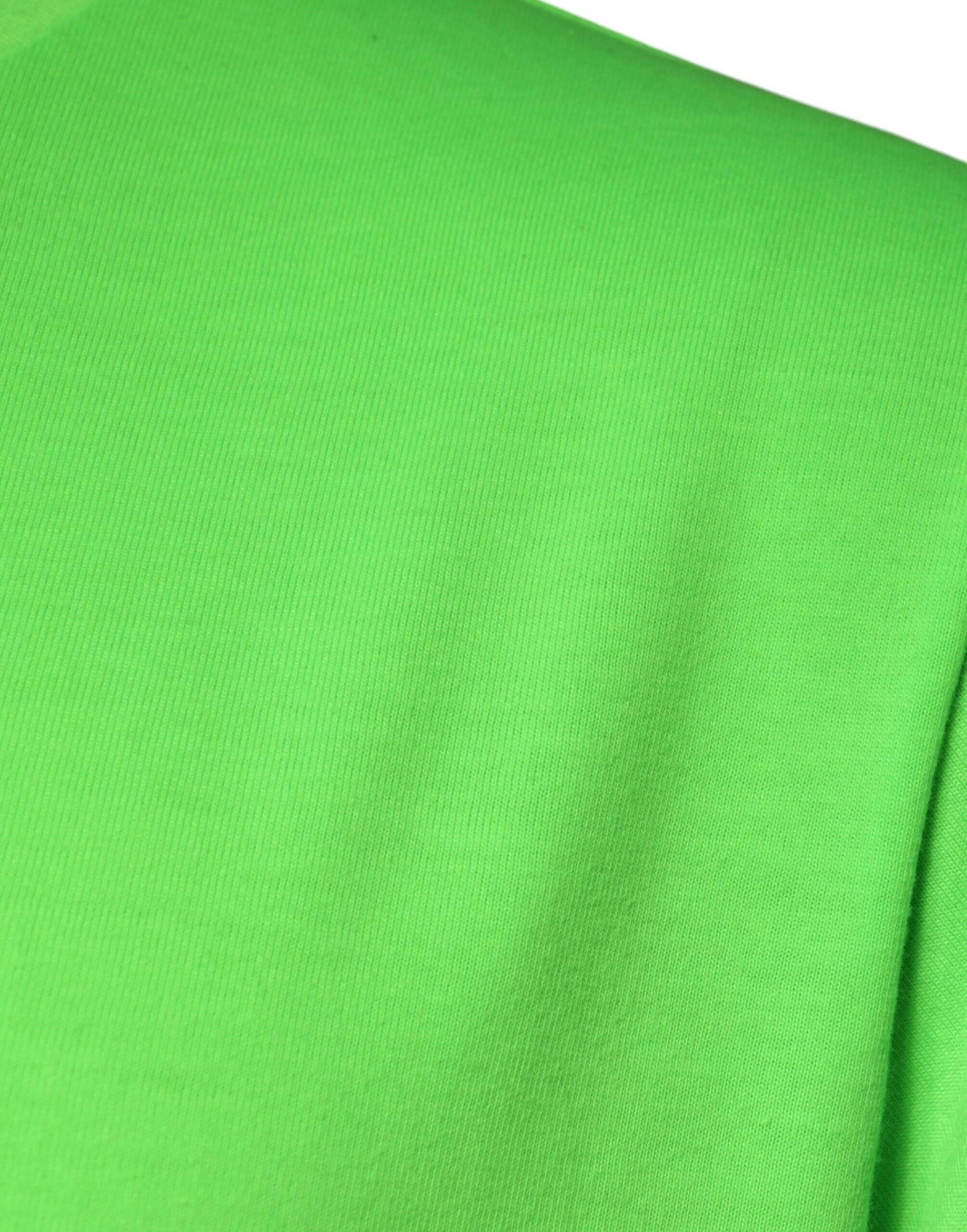 Dolce & Gabbana Green Logo Round Neck Short Sleeves T-shirt - Hilstor