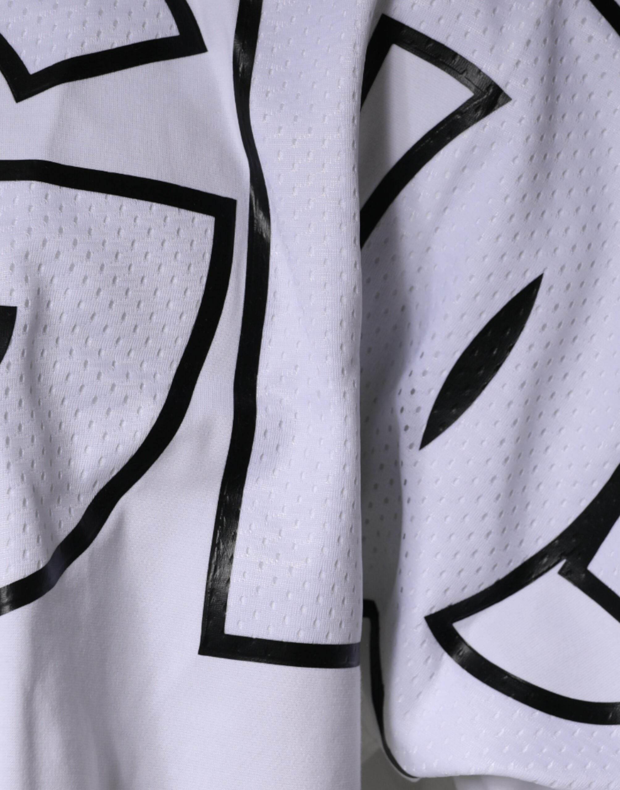 Dolce & Gabbana White Logo Print Crew Neck T-shirt - Hilstor