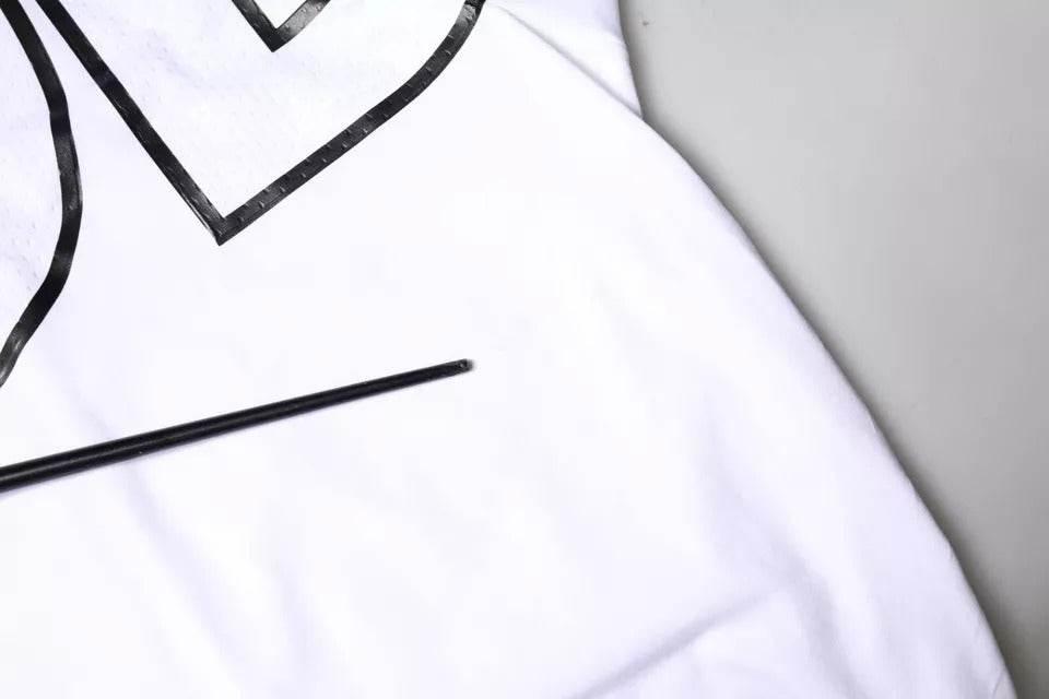 Dolce & Gabbana White Logo Print Crew Neck T-shirt - Hilstor