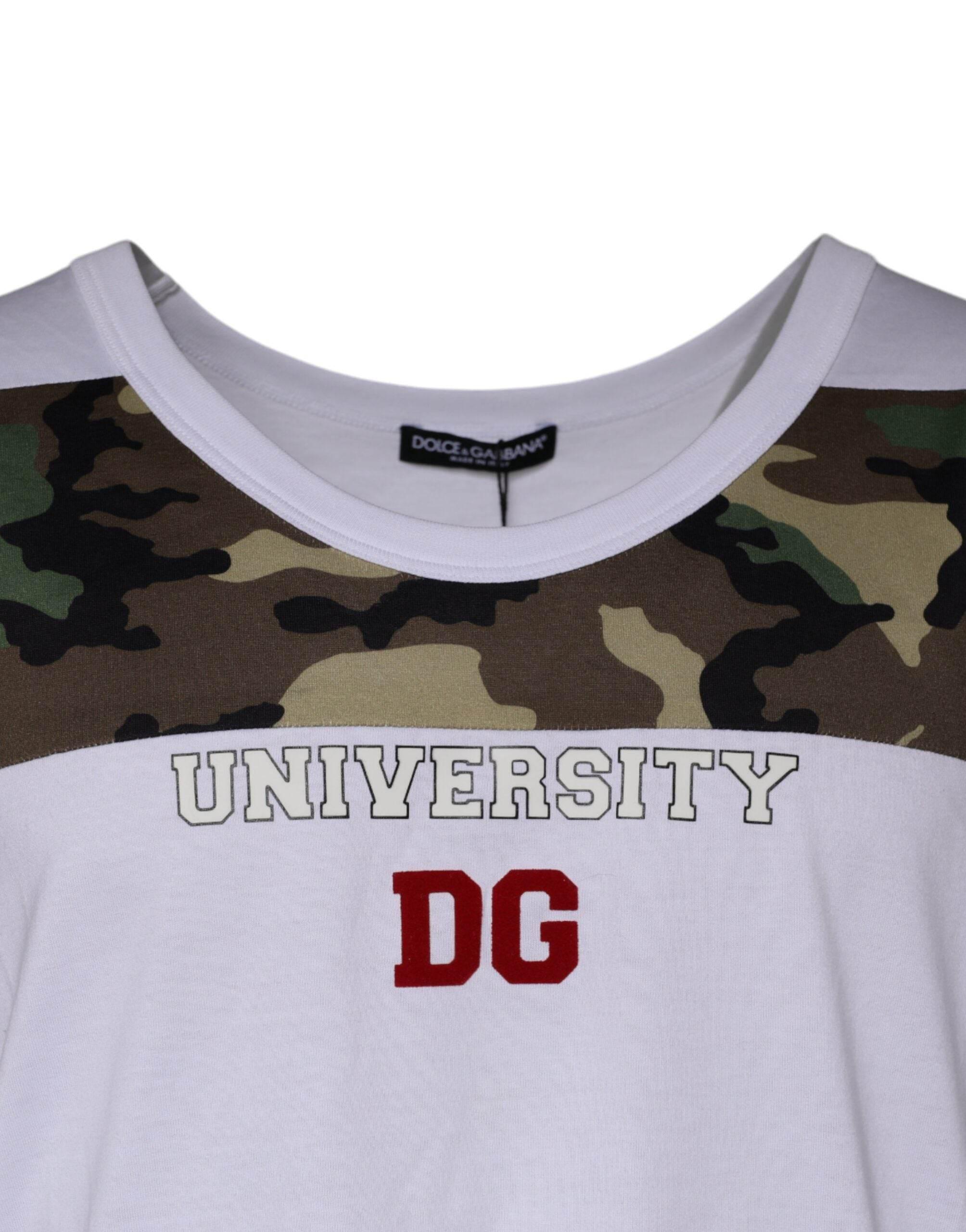 Dolce & Gabbana White Camouflage Tank Sleeveless T-shirt - Hilstor