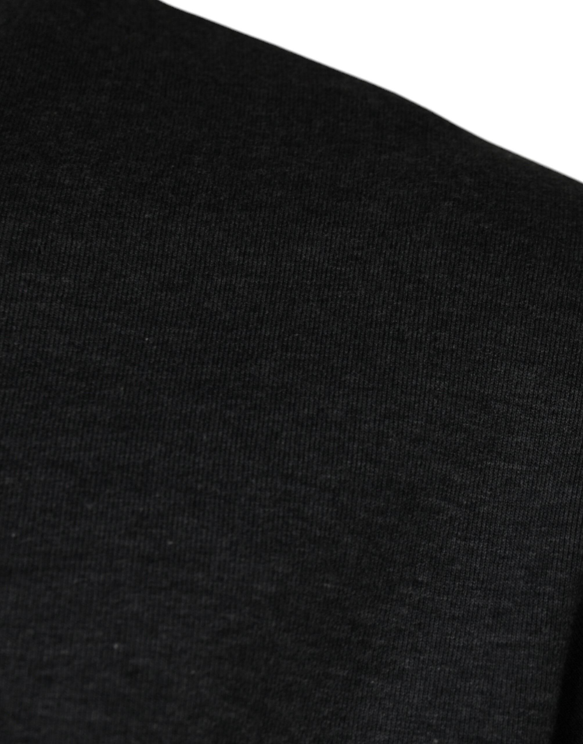 Dolce & Gabbana Dark Gray Camouflage Crew Neck T-shirt - Hilstor