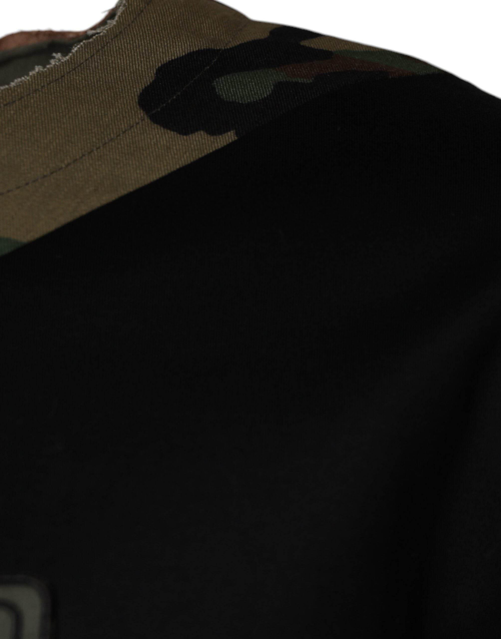 Dolce & Gabbana Multicolor Camouflage Cotton Round Neck T-shirt - Hilstor