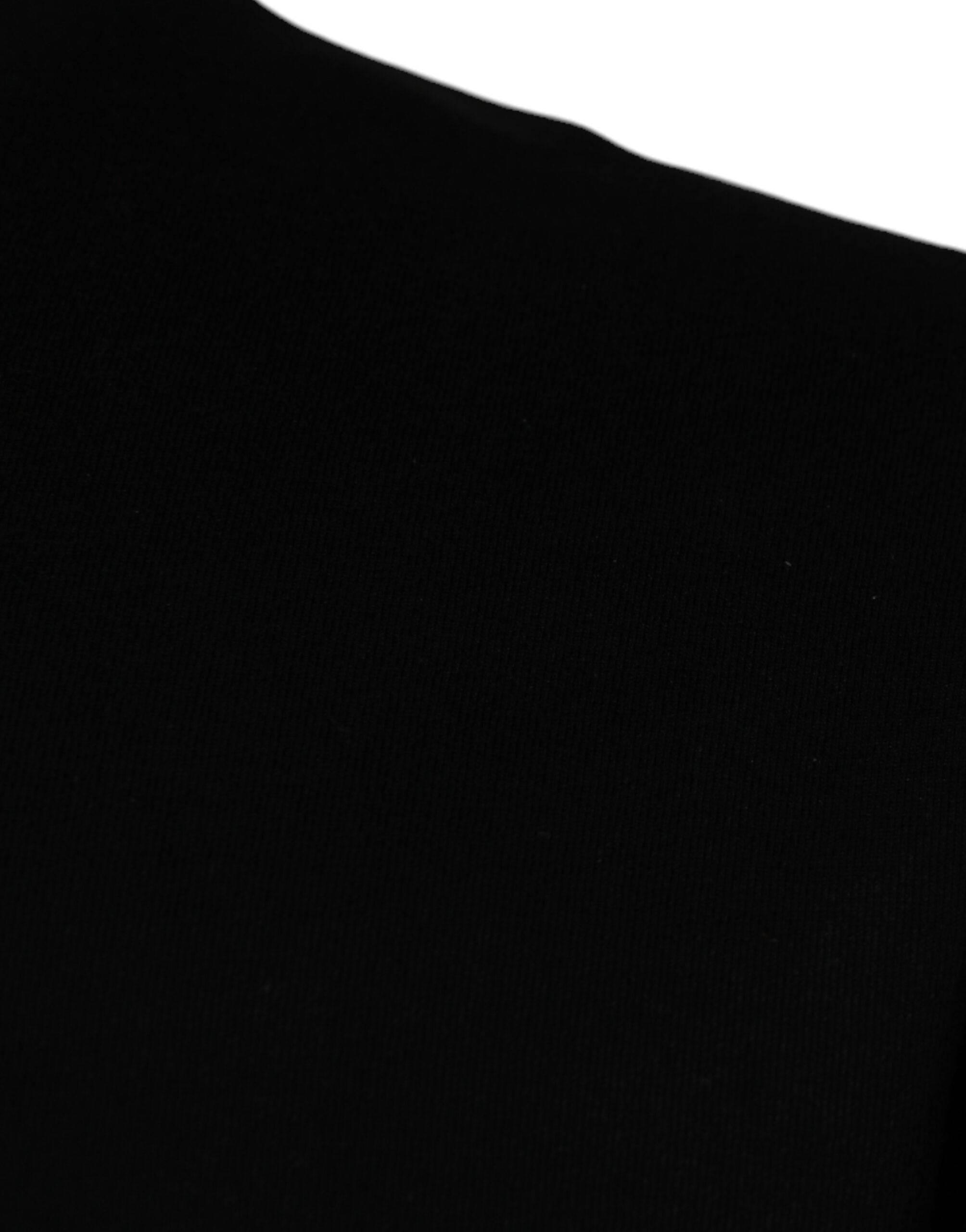 Dolce & Gabbana Black Leopard Cotton Short Sleeves T-shirt - Hilstor