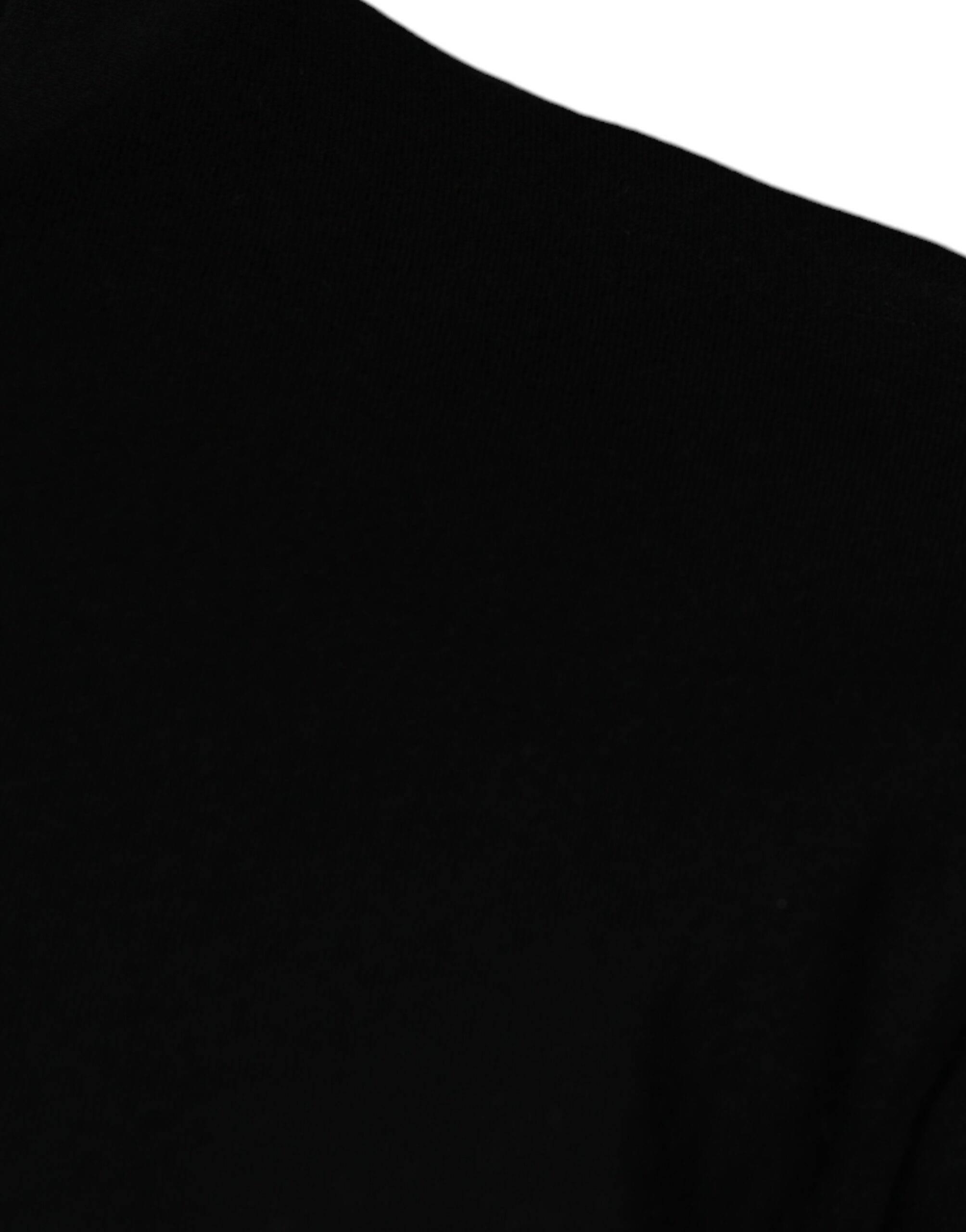 Dolce & Gabbana Black Amore Print Cotton Crew Neck T-shirt - Hilstor