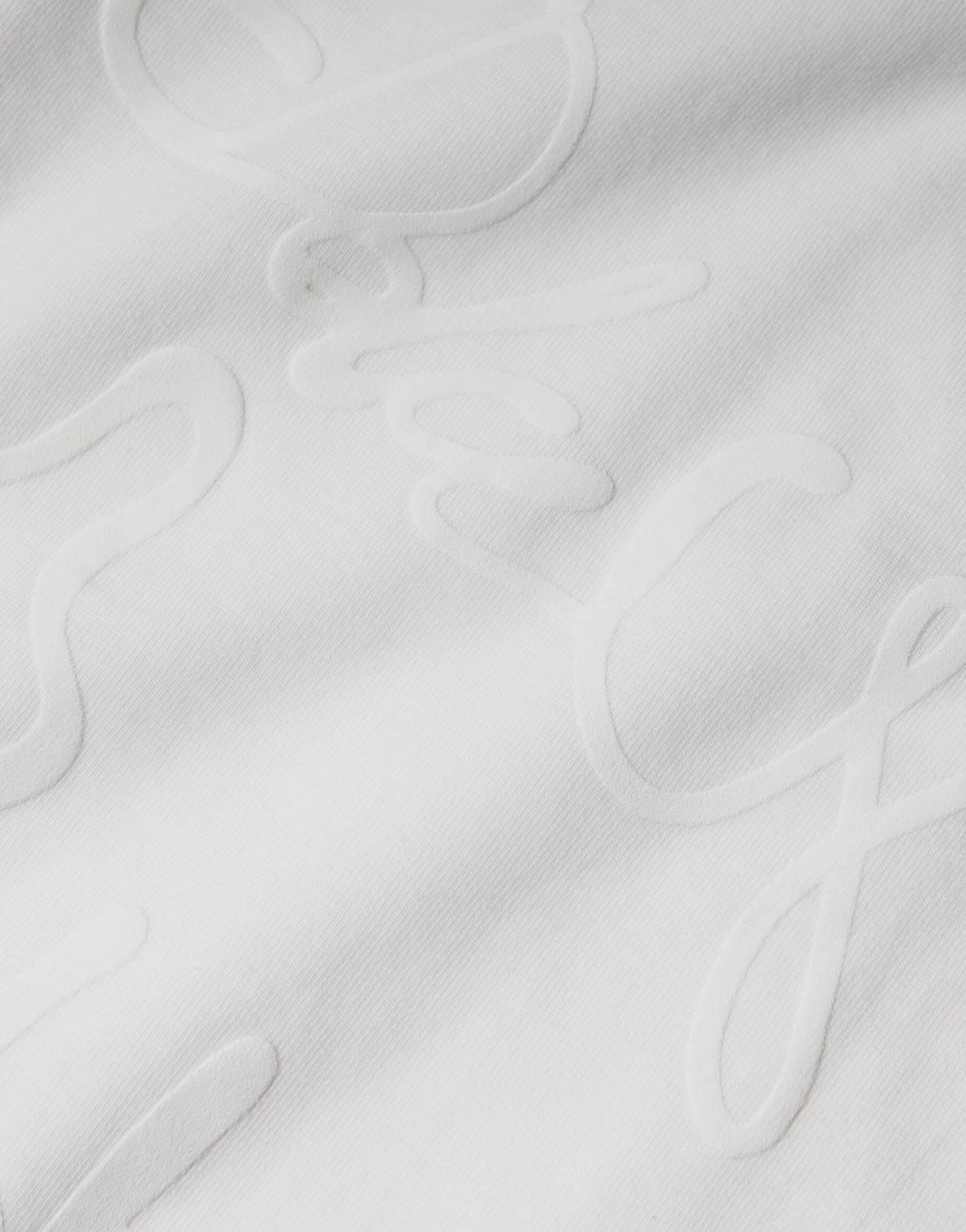 Dolce & Gabbana White Logo Print Cotton Crew Neck T-shirt - Hilstor