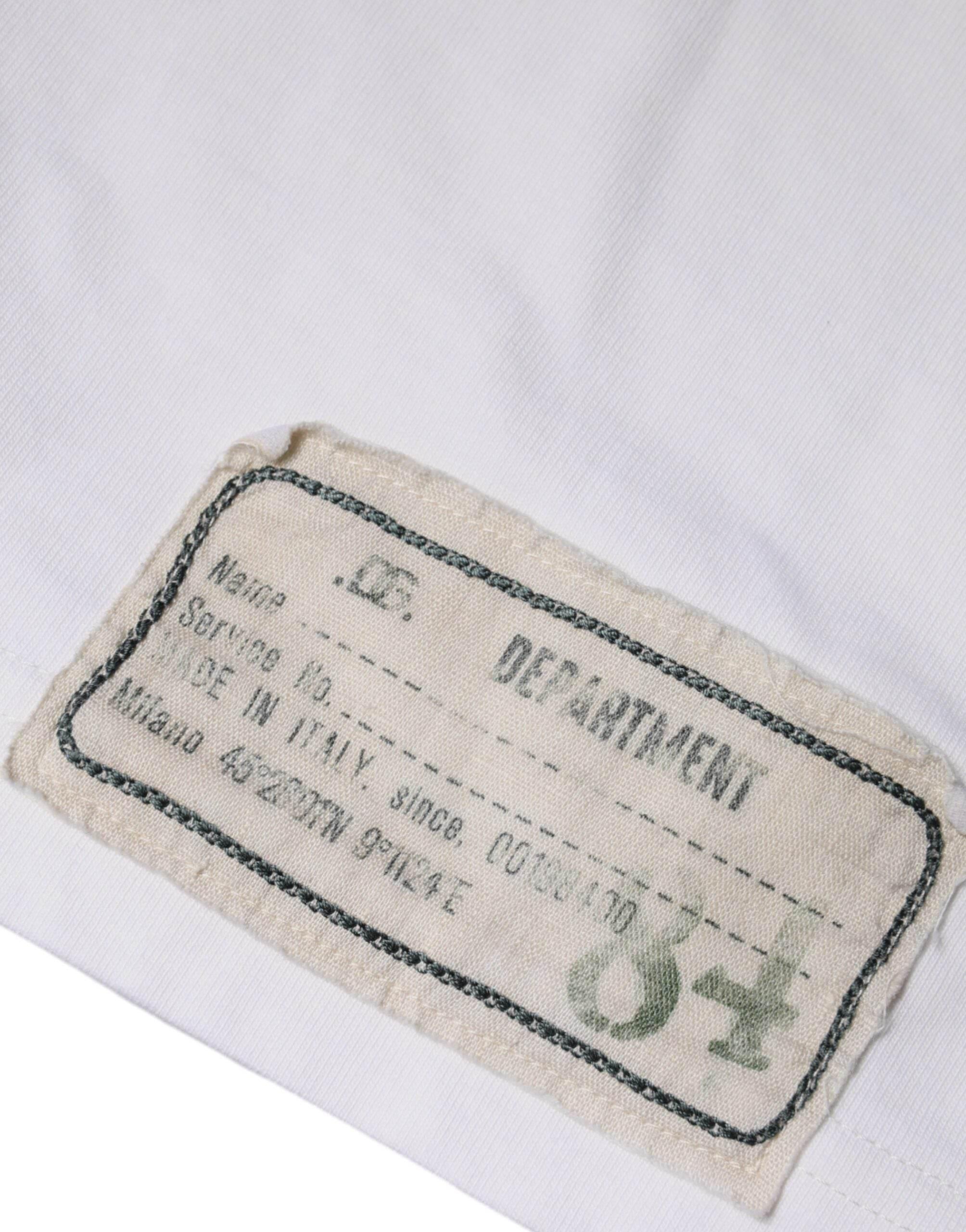 Dolce & Gabbana White Love & Peace Cotton Round Neck T-shirt - Hilstor