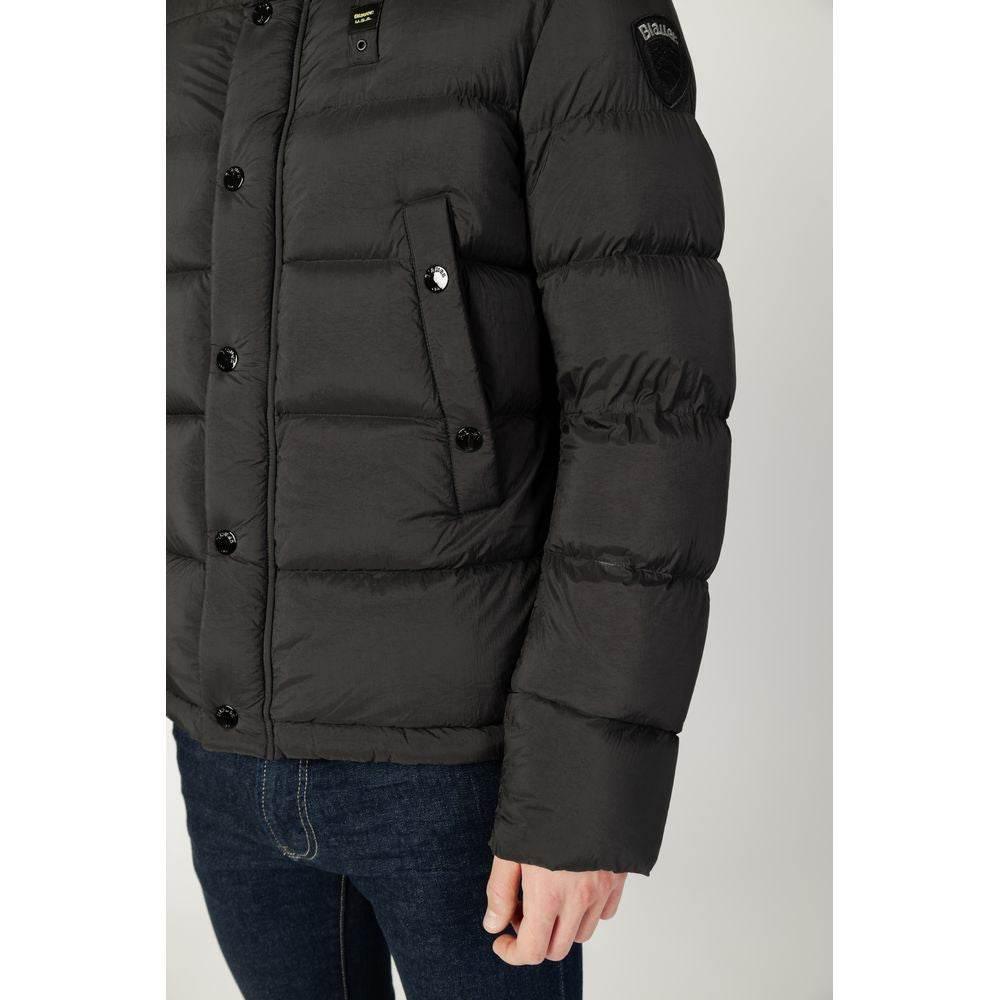 Blauer Black Polyamide Jacket - Hilstor