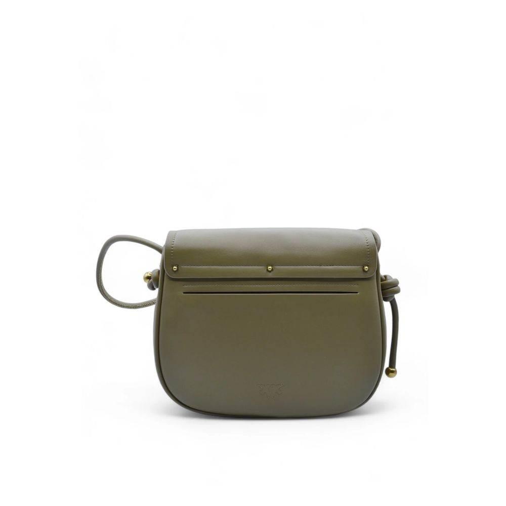 PINKO Green Leather Women Crossbody Bag - Hilstor