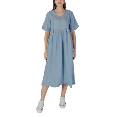 B.Young Light Blue Cotton Dress - Hilstor