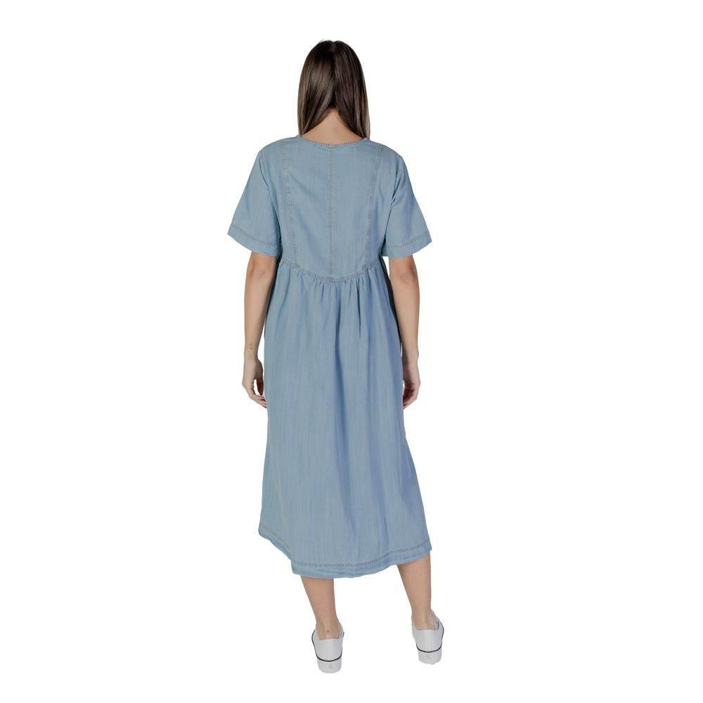 B.Young Light Blue Cotton Dress - Hilstor