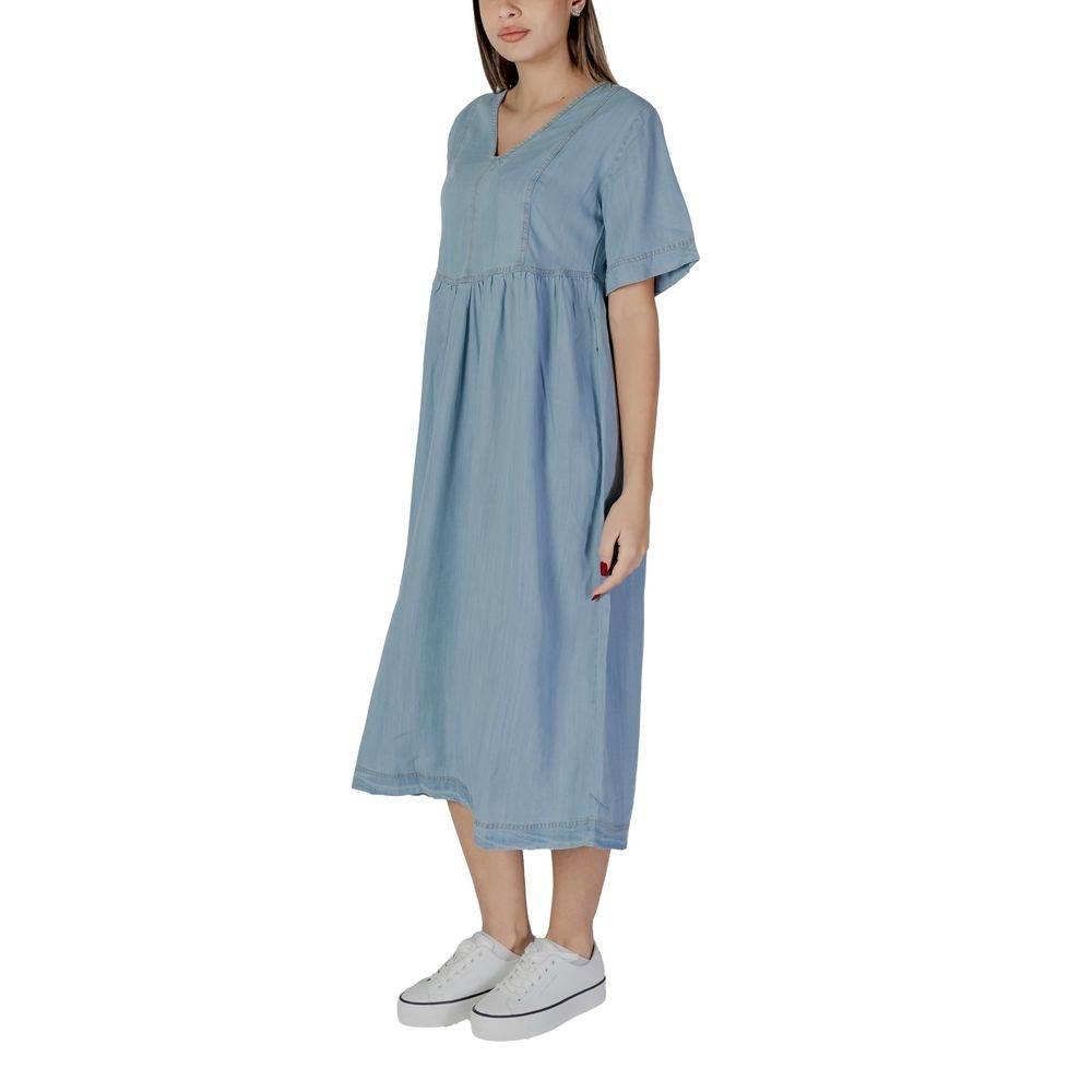 B.Young Light Blue Cotton Dress - Hilstor