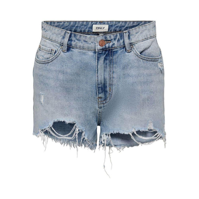 Only Light Blue Cotton Short - Hilstor