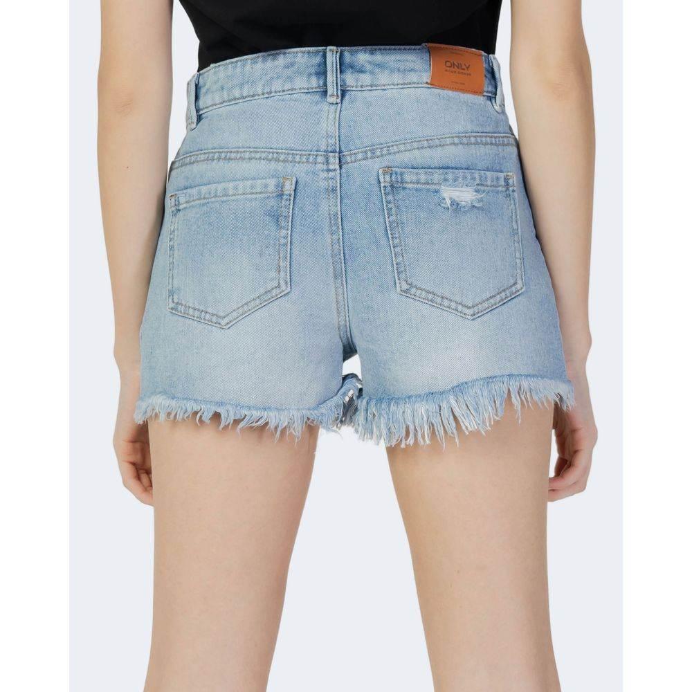 Only Light Blue Cotton Short - Hilstor