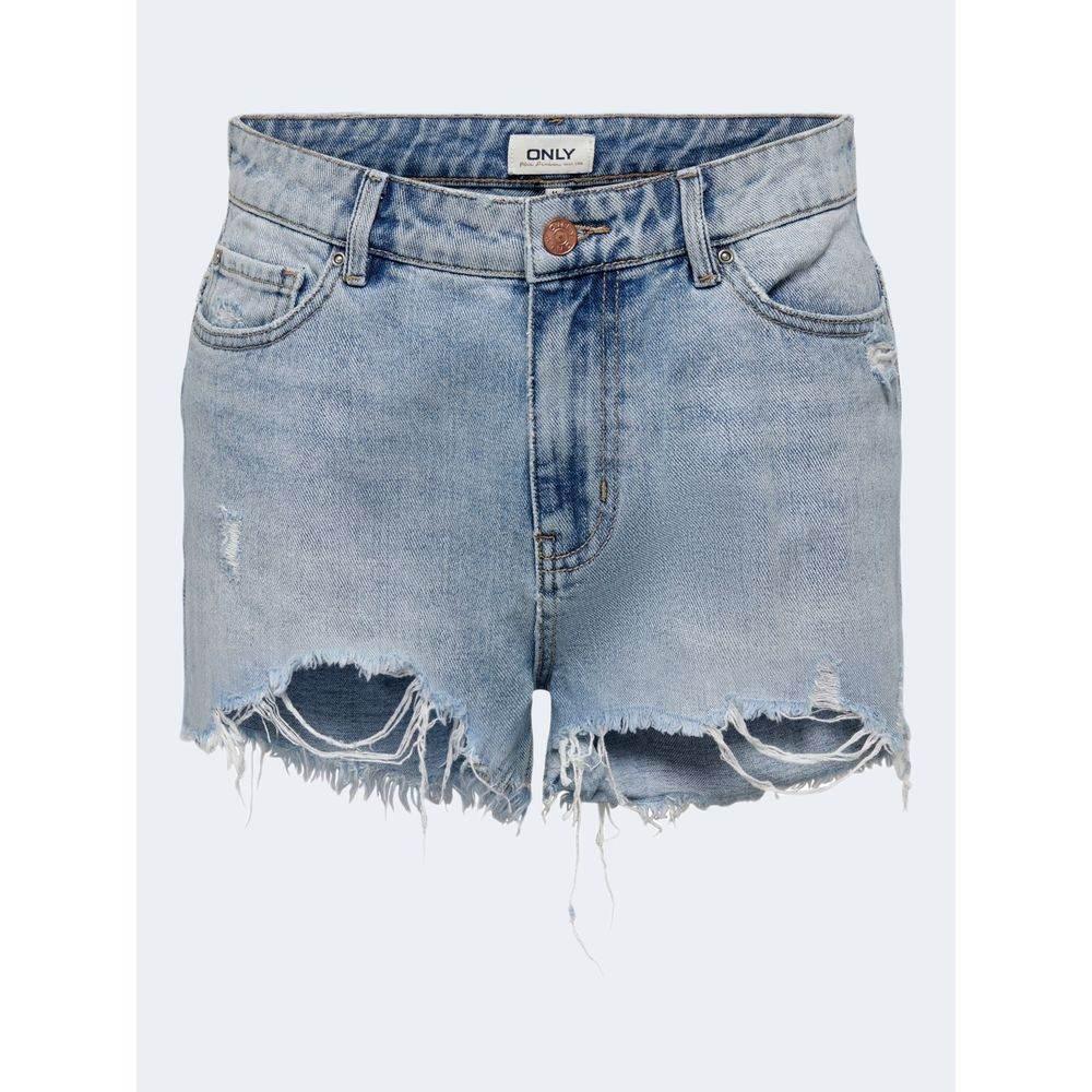 Only Light Blue Cotton Short - Hilstor