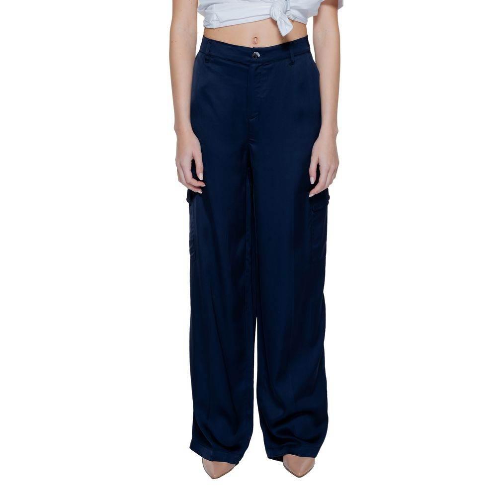Street One Blue Viscose Pant - Hilstor