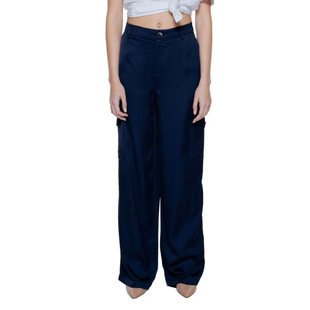 Street One Blue Viscose Pant - Hilstor