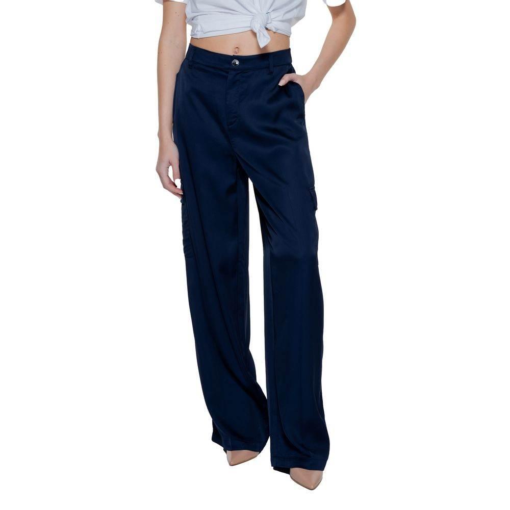 Street One Blue Viscose Pant - Hilstor