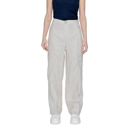 Street One Beige Linen Pant - Hilstor