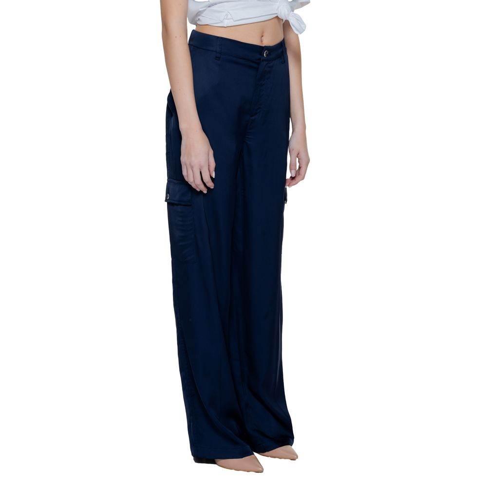 Street One Blue Viscose Pant - Hilstor