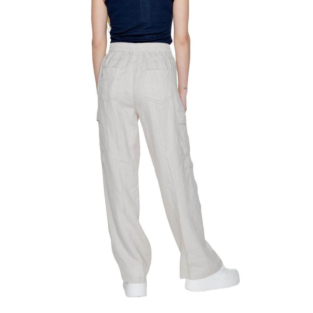Street One Beige Linen Pant - Hilstor