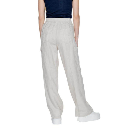 Street One Beige Linen Pant - Hilstor
