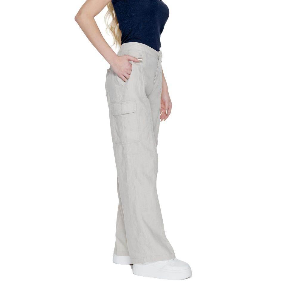 Street One Beige Linen Pant - Hilstor