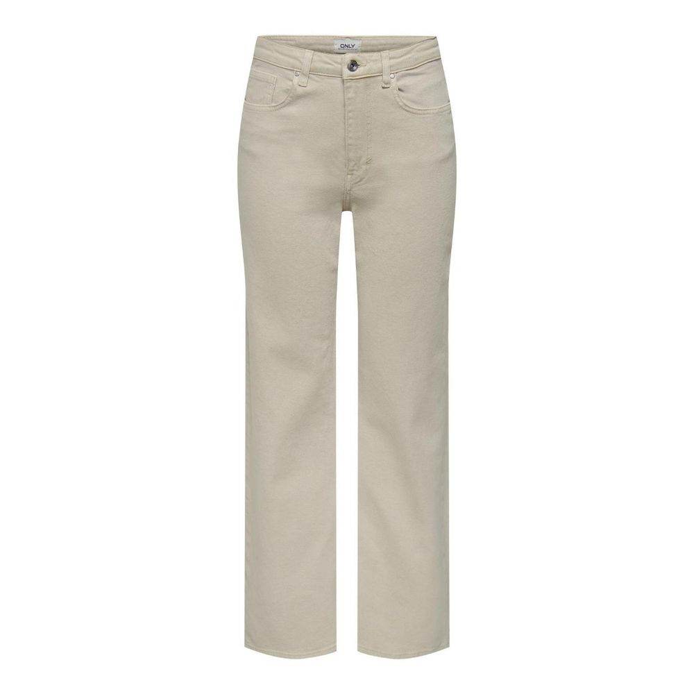 Only Beige Cotton Jeans & Pant - Hilstor