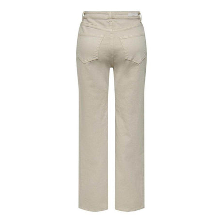 Only Beige Cotton Jeans & Pant - Hilstor