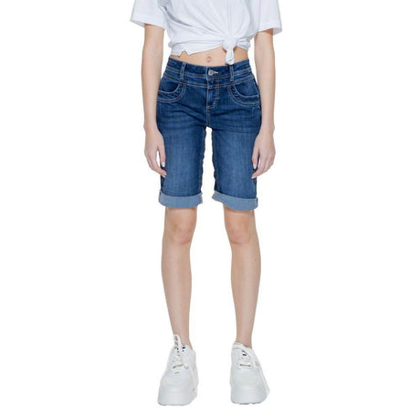 Street One Blue Cotton Short - Hilstor