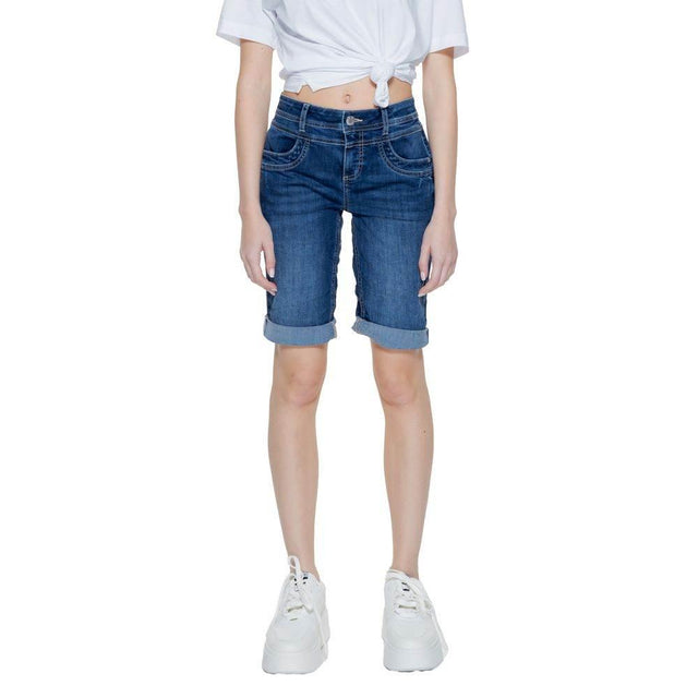 Street One Blue Cotton Short - Hilstor
