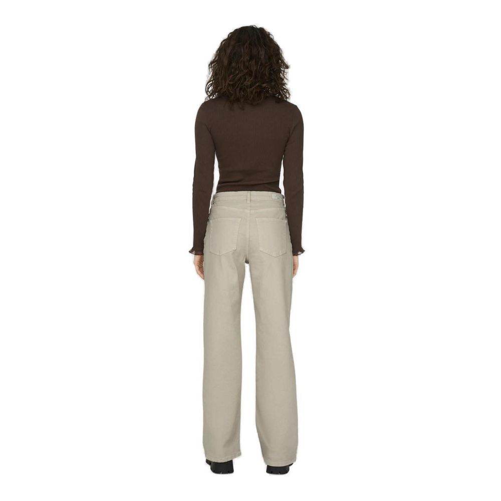 Only Beige Cotton Jeans & Pant - Hilstor