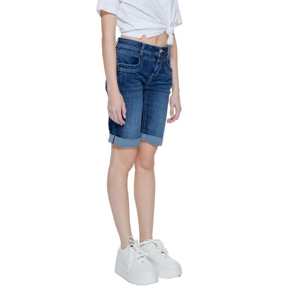 Street One Blue Cotton Short - Hilstor