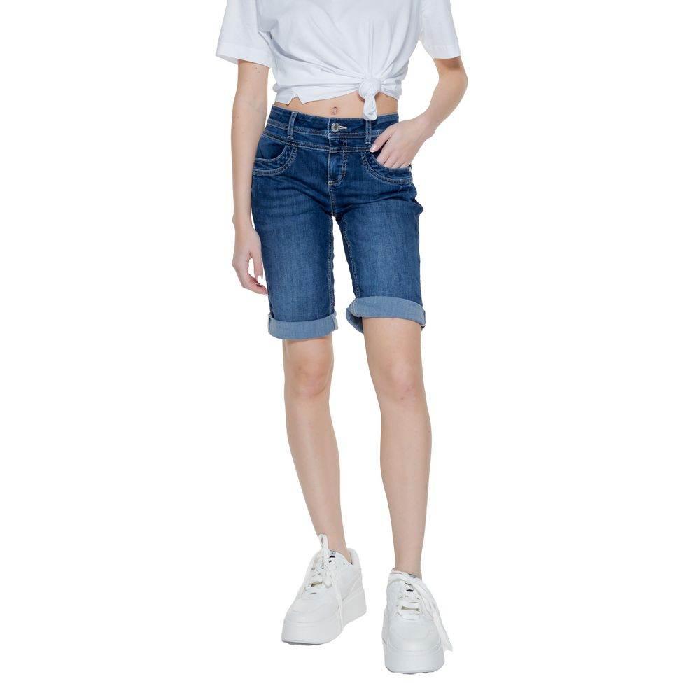 Street One Blue Cotton Short - Hilstor
