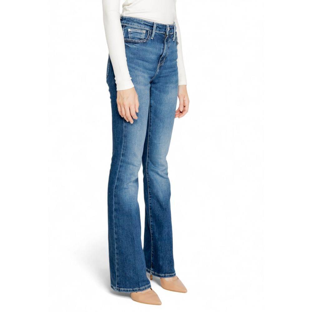Guess Blue Cotton Bootcut Jean - Hilstor