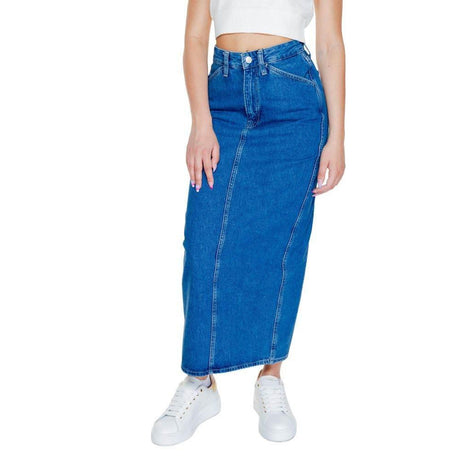 Calvin Klein Jeans Blue Cotton Skirt - Hilstor