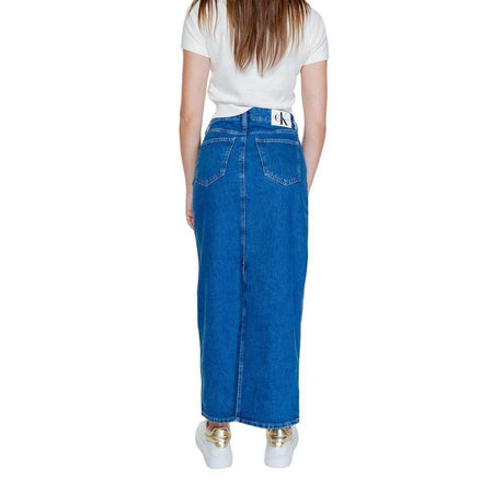 Calvin Klein Jeans Blue Cotton Skirt - Hilstor