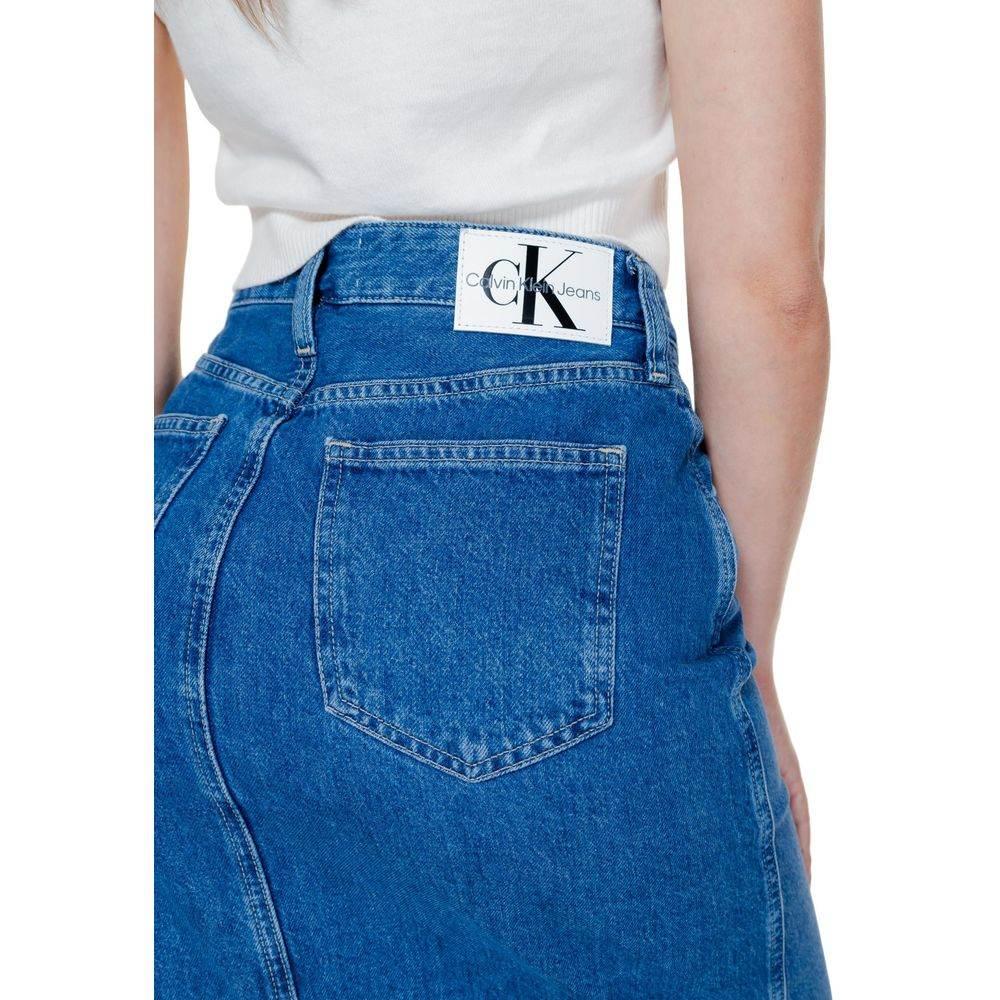 Calvin Klein Jeans Blue Cotton Skirt - Hilstor