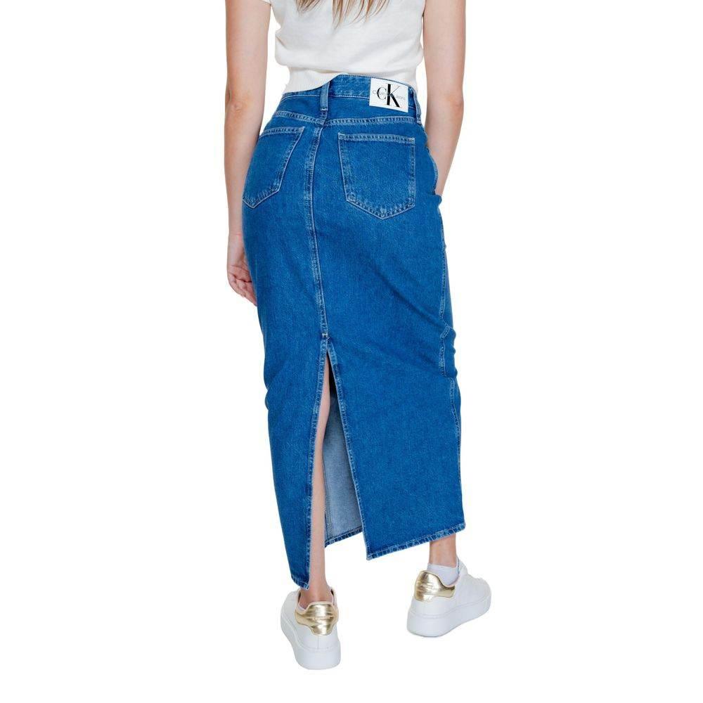 Calvin Klein Jeans Blue Cotton Skirt - Hilstor