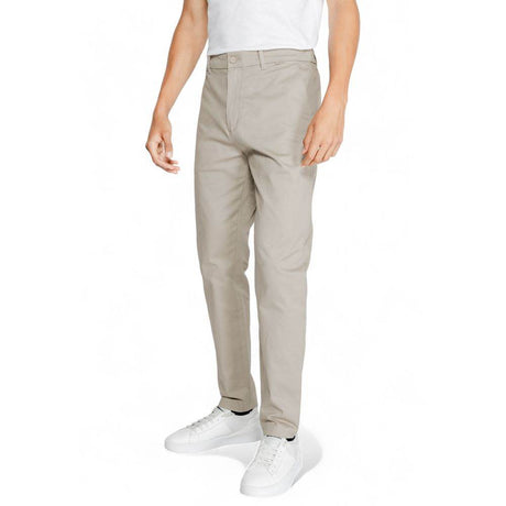 Calvin Klein Beige Cotton Cotton Jeans & Pant - Hilstor