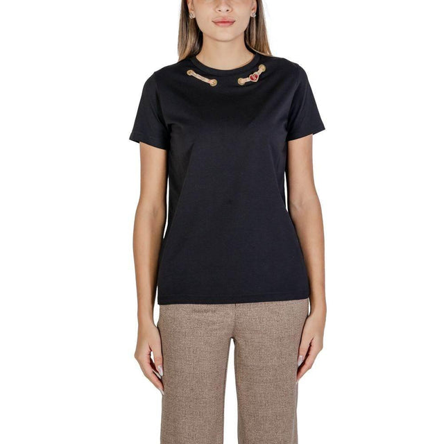 Alviero Martini Prima Classe Black Cotton T-Shirt - Hilstor