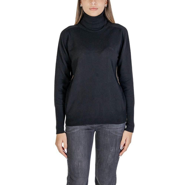 Alviero Martini Prima Classe Black Viscose Turtleneck - Hilstor
