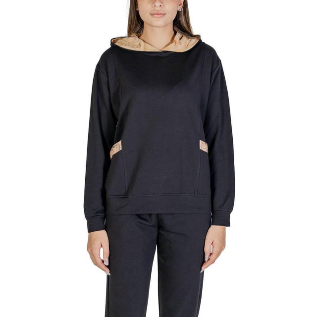 Alviero Martini Prima Classe Black Cotton Hoody - Hilstor