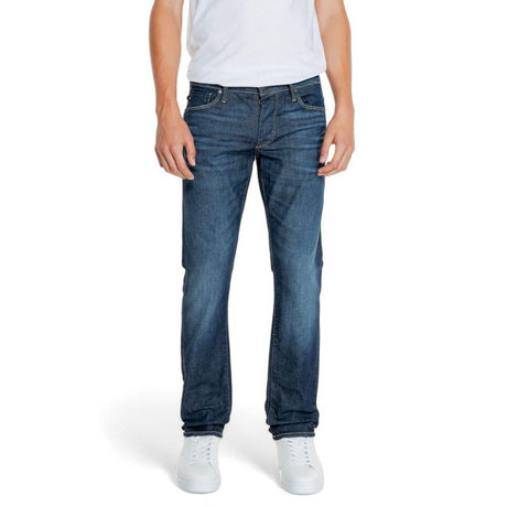 Jack Jones Blue Cotton Relaxed Fit Jean - Hilstor