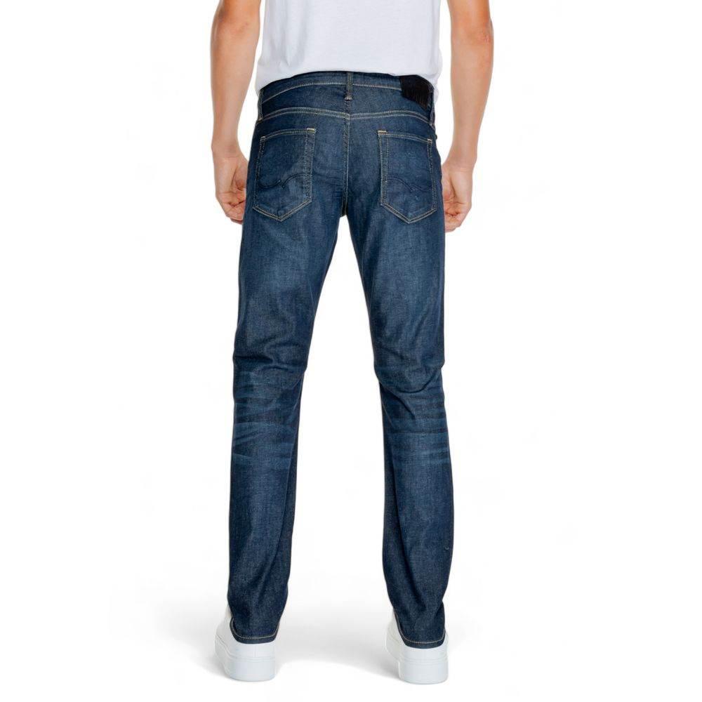 Jack Jones Blue Cotton Relaxed Fit Jean - Hilstor