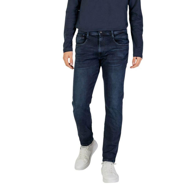 Replay Blue Cotton Jeans & Pant - Hilstor
