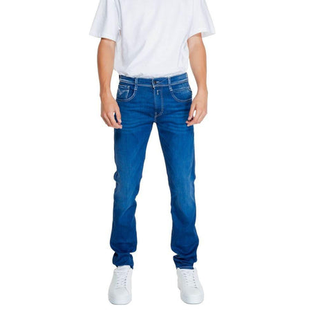 Replay Blue Cotton Jeans & Pant - Hilstor